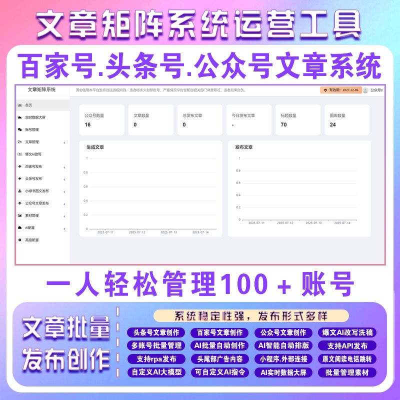 AI公众号文章自热矩阵系统-星链科技社-全网AI获客工具聚合与项目资源支持平台