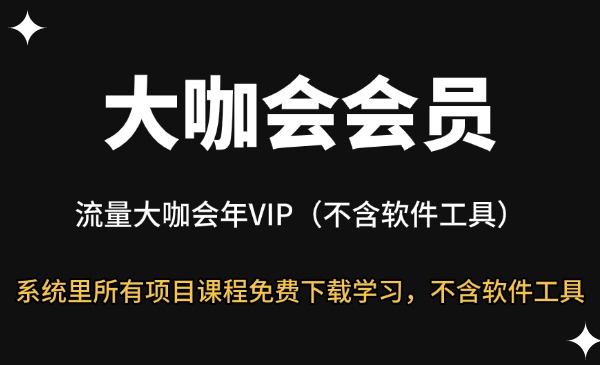 流量大咖会年卡（不含软件）-星链科技社-全网AI获客工具聚合与项目资源支持平台