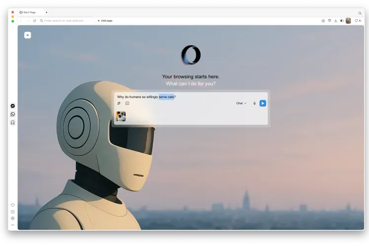 Opera Neon AI浏览器上线:三款AI助手同台,用户直呼
