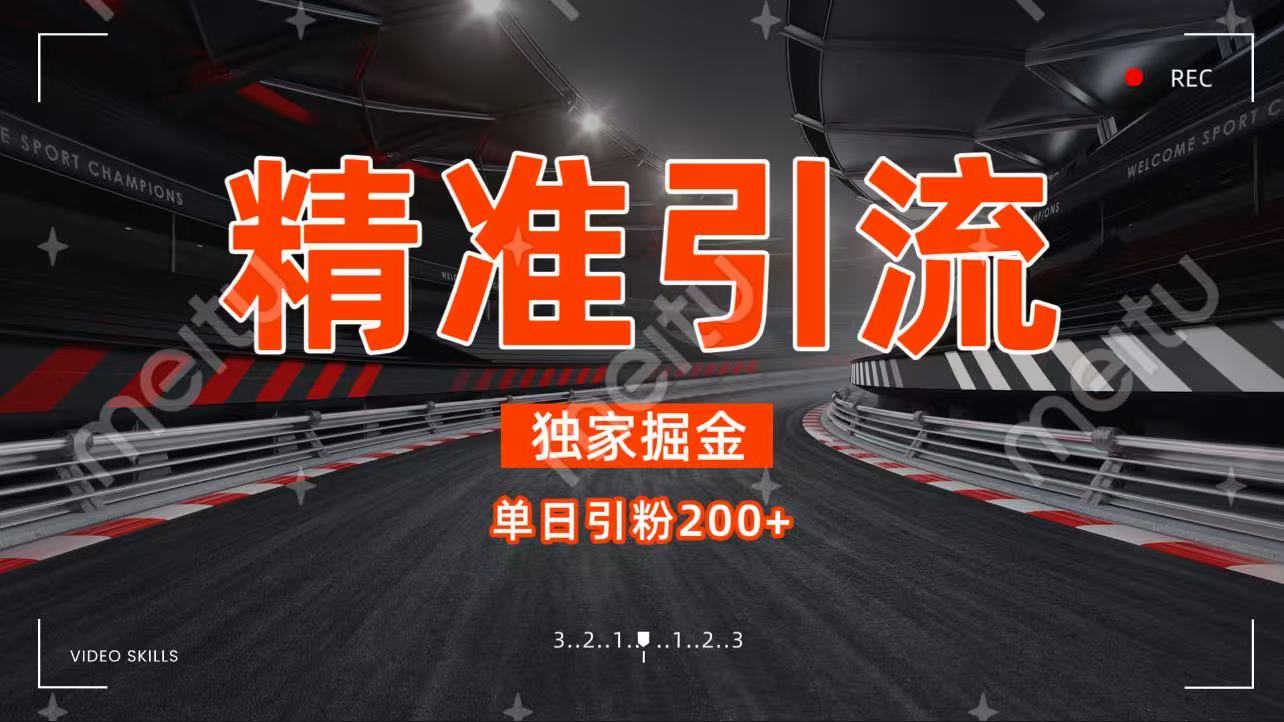 独家野路子精准引流 每日200+!-星链科技社-全网AI获客工具聚合与项目资源支持平台