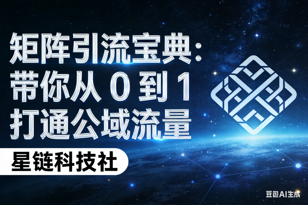 图片[1]-《矩阵引流宝典：带你从 0 到 1 打通公域流量》——星链科技社-星链科技社-全网AI产品推广返佣与创业资源支持平台