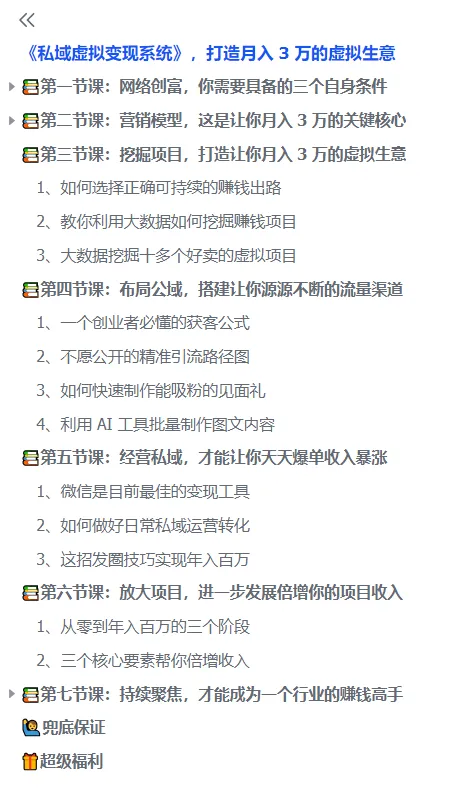 图片[2]-《私域虚拟变现系统》图文课，打通月入3万的私域虚拟生意-星智AI联盟-AI变现实战平台
